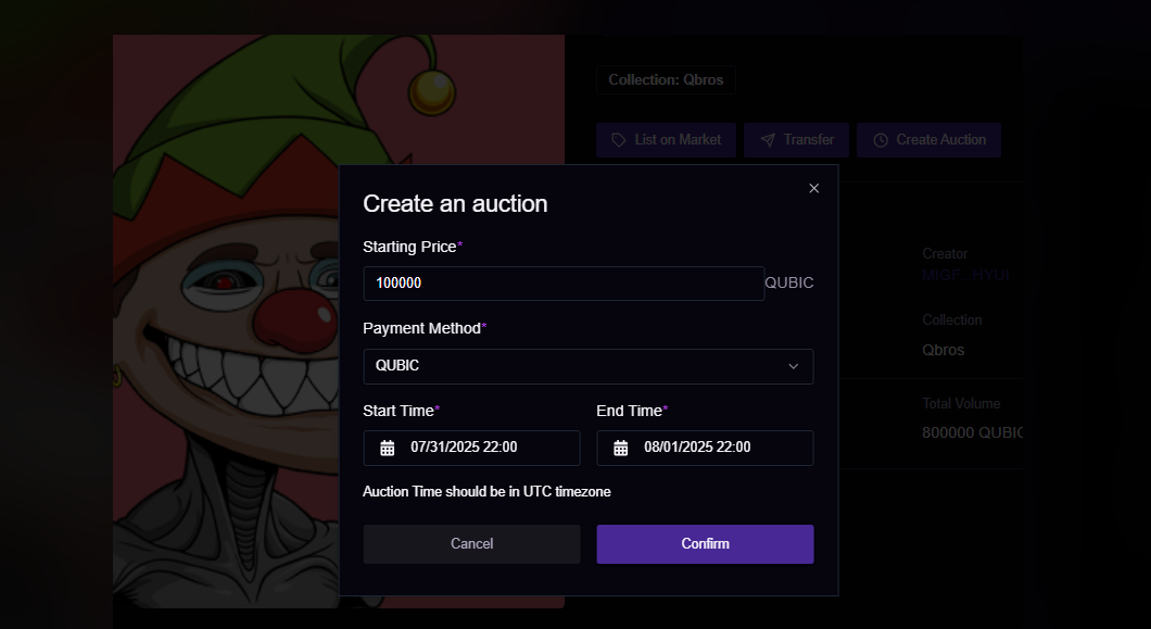 Auction Configuration
